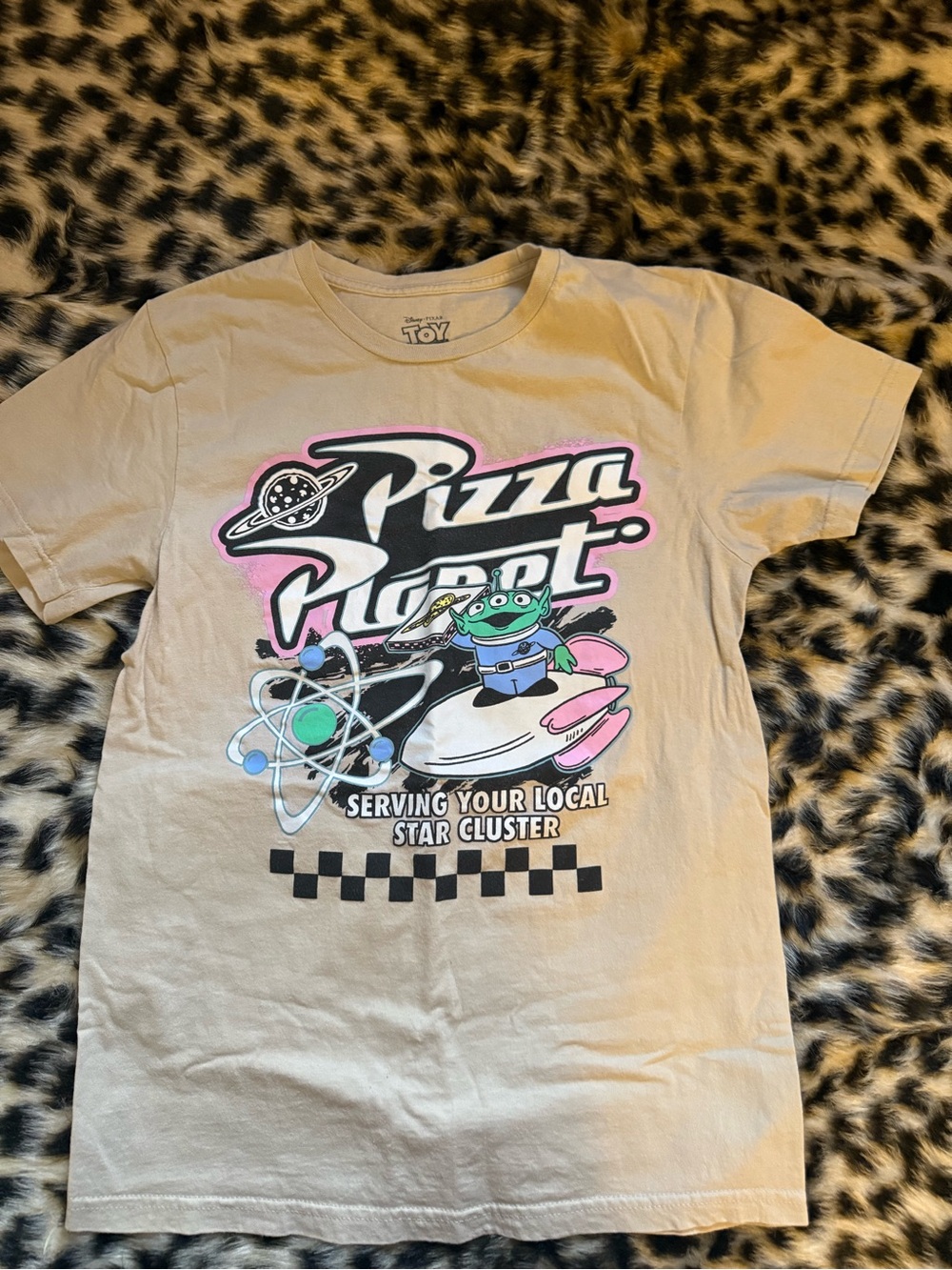 Toy Story Pizza Planet Graphic Tee - Beige